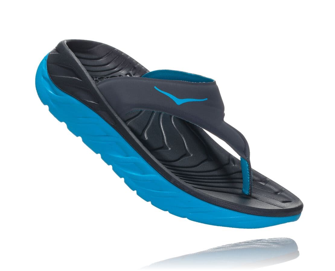 Sandale Hoka One One Ora Recovery Flip Dama - Albastri | Romania GUMA76493